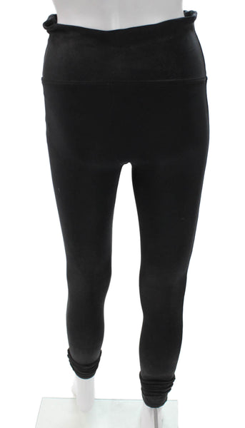 Spanx Women Black Nylon Blend Ankle Leggings Size L
