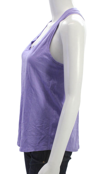 Lululemon Womens Basic Sleeveless Tank Purple Cotton Scoop Neck Size 4