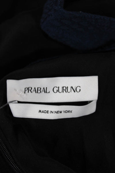 Prabal Gurung Womens Mermaid Dress Blue V-Neck Sleeveless Long Zip Size S
