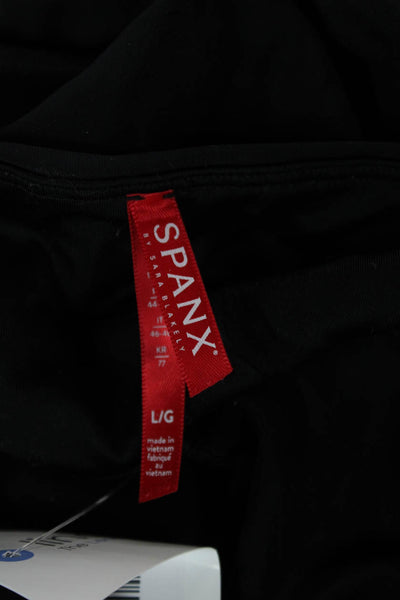 Spanx Women Black Nylon Blend Ankle Leggings Size L