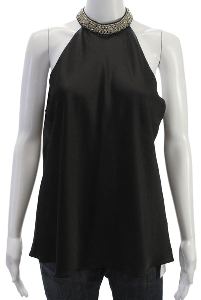 Generation Love Women Halter Sleeveless Black Basic Polyester Blouse Size M