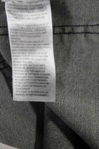 Edikted Womens Gray Denim Mini Skirt Button Size XS