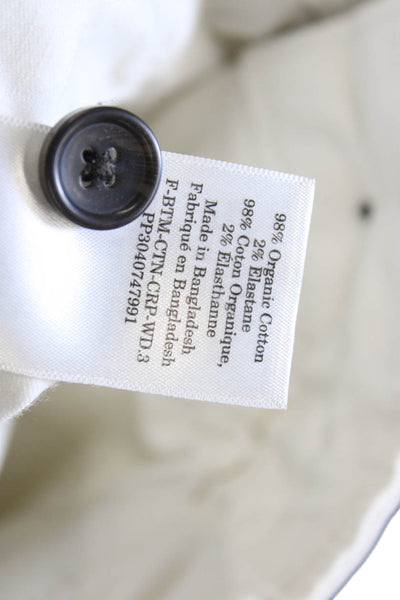 Everlane Women Cropped High Rise Organic Cotton White Pants Size 0