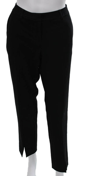 St. John Womens Ankle Pants Black Wool Zip Size 2