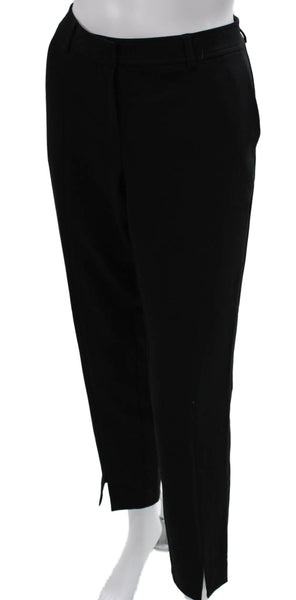 St. John Womens Ankle Pants Black Wool Zip Size 2