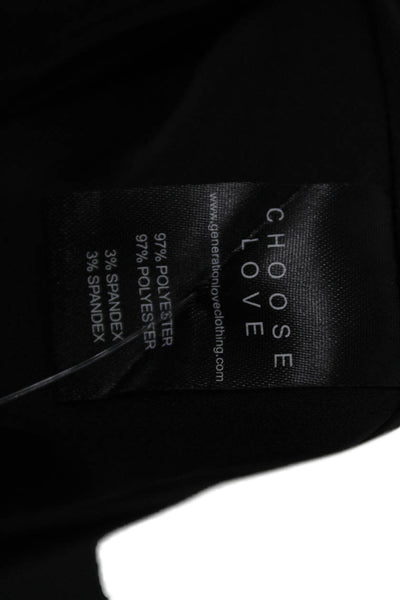Generation Love Women Halter Sleeveless Black Basic Polyester Blouse Size M