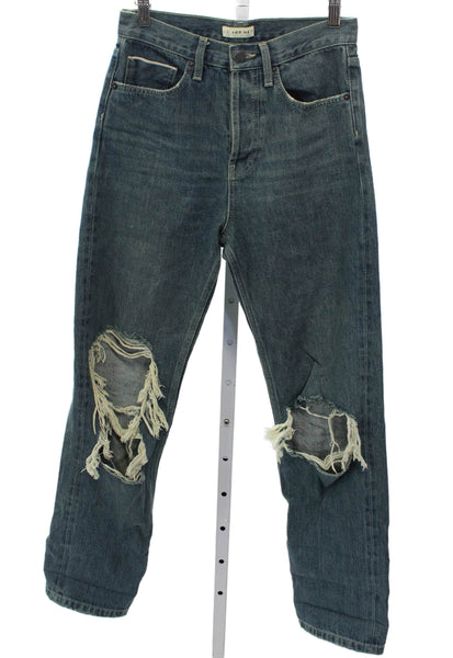 I AND ME Womens Straight Jeans Blue 100% Cotton Mid Rise Inseam 30 Size 26