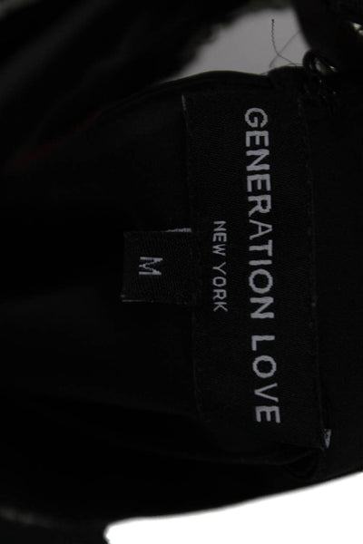 Generation Love Women Halter Sleeveless Black Basic Polyester Blouse Size M