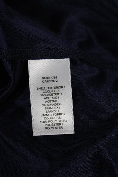 Laundry by Shelli Segal Women Maxi Dress Blue V Neck Sleeveless Size 10