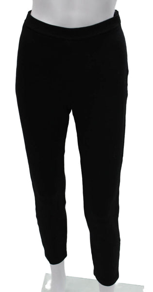 St. John Caviar Women Dress Pants Wool Blend Black Zip Size 4