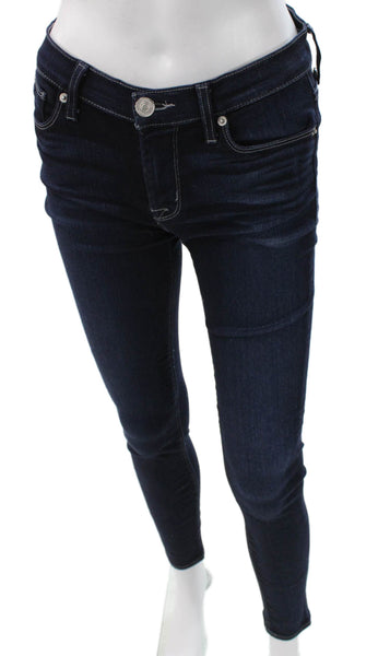 Hudson Women Red Striped Denim Jeans Mid Rise 29 Inseam Size 26