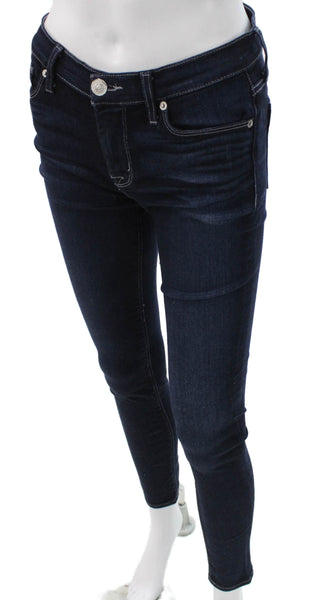 Hudson Women Red Striped Denim Jeans Mid Rise 29 Inseam Size 26