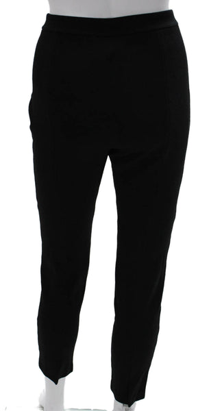 St. John Caviar Women Dress Pants Wool Blend Black Zip Size 4
