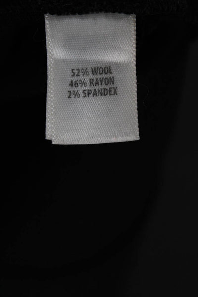 St. John Caviar Women Dress Pants Wool Blend Black Zip Size 4