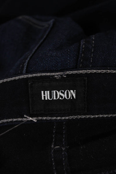 Hudson Women Red Striped Denim Jeans Mid Rise 29 Inseam Size 26