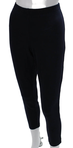 St. John Caviar Women Ankle Leggings Blue Viscose Solid Size S