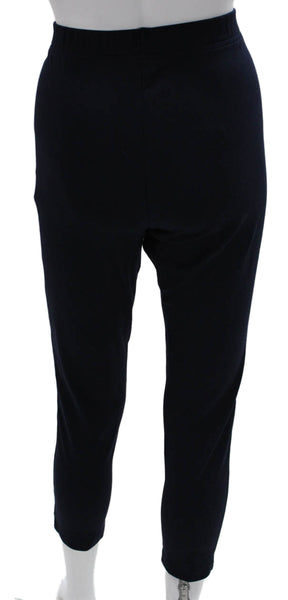 St. John Caviar Women Ankle Leggings Blue Viscose Solid Size S