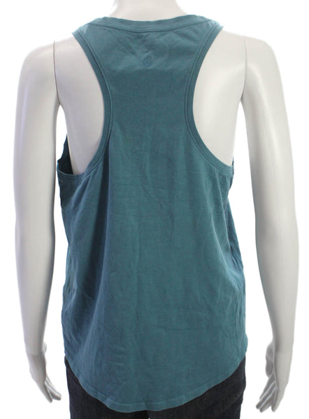 Lululemon Women Blue Scoop Neck Sleeveless Tank Solid Size S