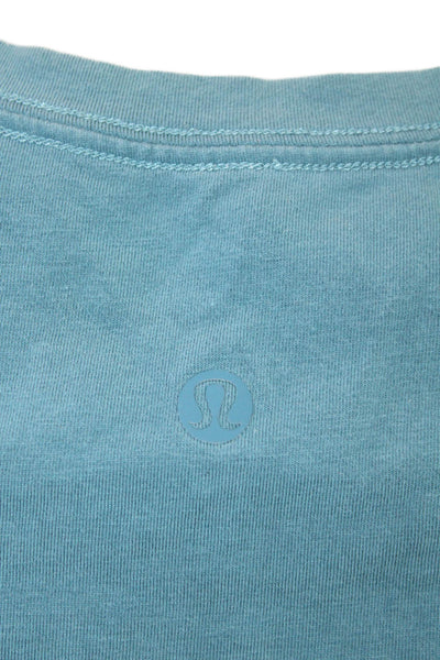 Lululemon Women Blue Scoop Neck Sleeveless Tank Solid Size S