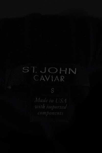 St. John Caviar Women Ankle Leggings Blue Viscose Solid Size S