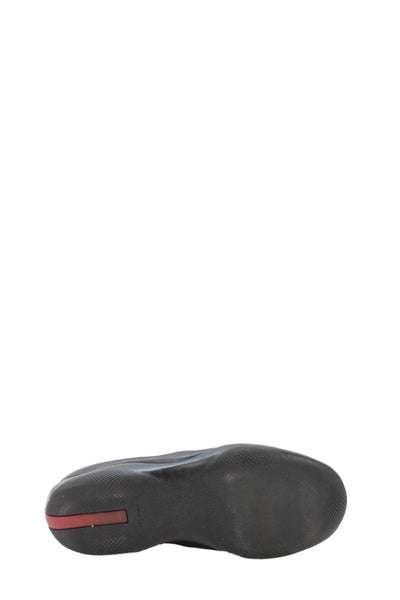 Lululemon Women Leather Loafers Black Slip On Size 8
