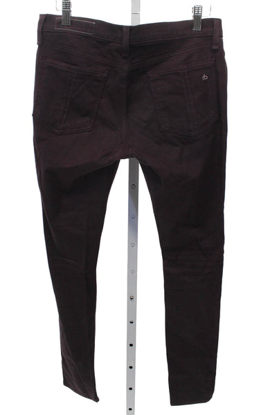 Rag & Bone Jean Women Purple Skinny Jeans Cotton Button Size 28