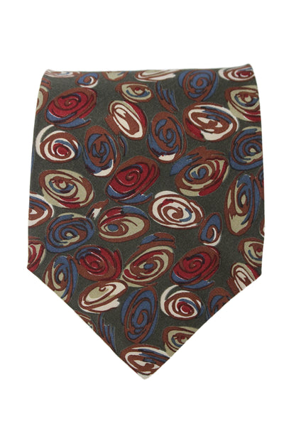 Designer Mens Geometric Print Classic Tie Multicolor