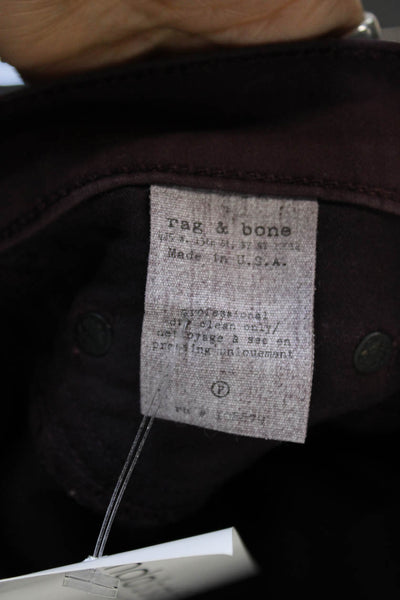Rag & Bone Jean Women Purple Skinny Jeans Cotton Button Size 28