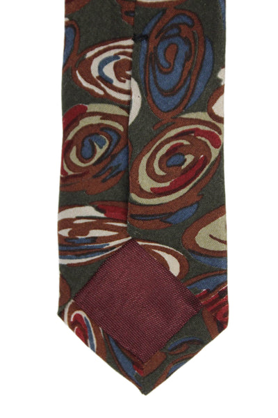 Designer Mens Geometric Print Classic Tie Multicolor
