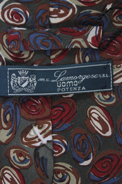 Designer Mens Geometric Print Classic Tie Multicolor