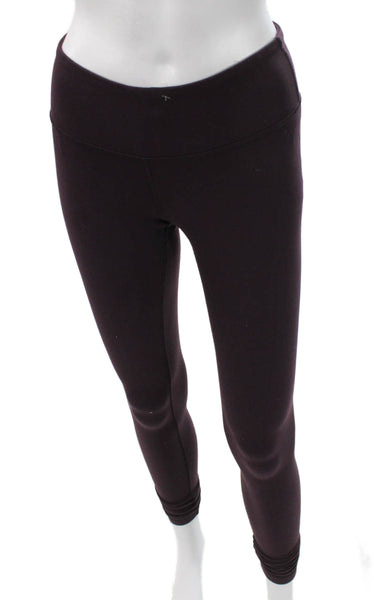 Lululemon Womens Ankle Leggings Purple Polyester Blend Pull On Size 4