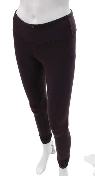 Lululemon Womens Ankle Leggings Purple Polyester Blend Pull On Size 4