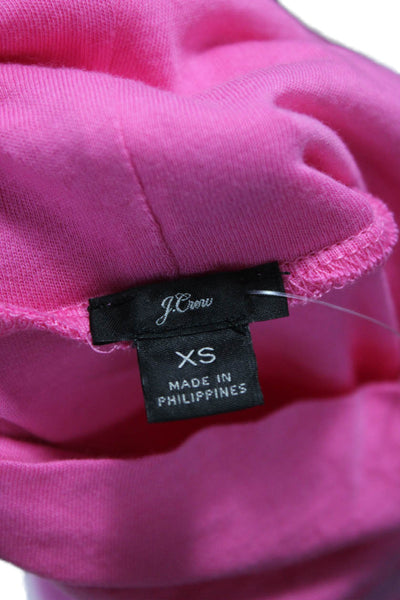 J Crew Women Basic Turtleneck Long Sleeve T-Shirt Pink 100% Cotton Size XS