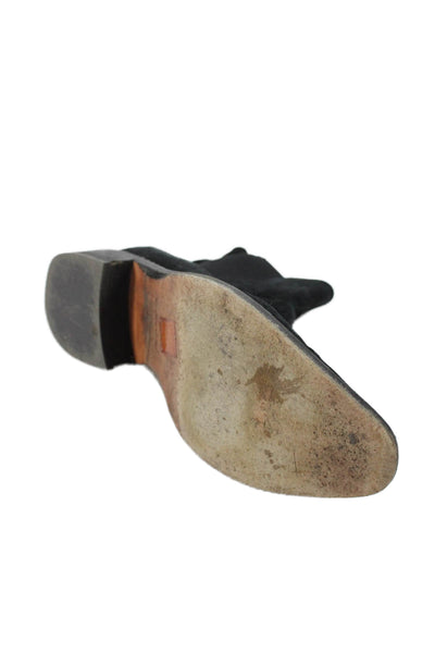 Vince Womens Suede Pointe Toe Chelsea Boots Black Size 8M