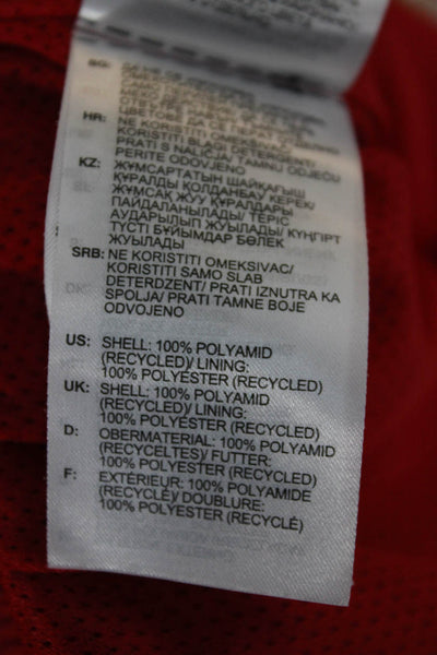 Adidas Unisex Adults Track Pants Red Polyamid Colorblock Pull On Size 2XS