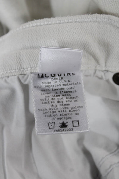 McGuire Women Cropped White Denim Jeans Size 27