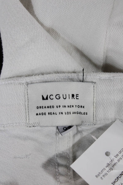 McGuire Women Cropped White Denim Jeans Size 27
