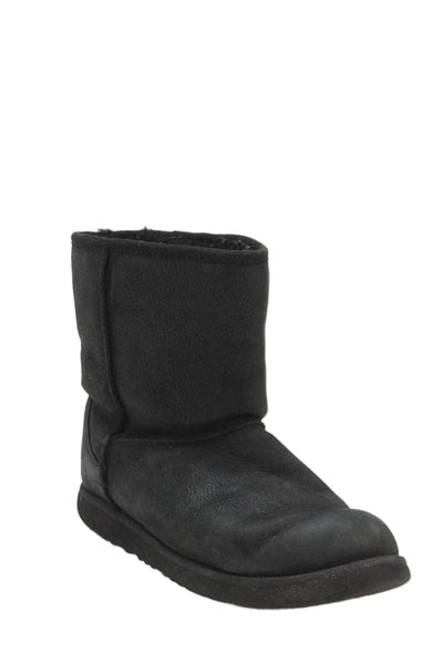 Ugg Womens Sheepskin Classic Mini II Ankle Boots Black Size 4