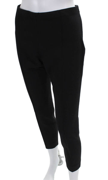 The Row Womens Ankle Pants Black Virgin Wool Zip Size 6