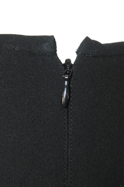 La Ligne Women Basic Black Triacetate Round Neck Long Sleeve Blouse Size 0