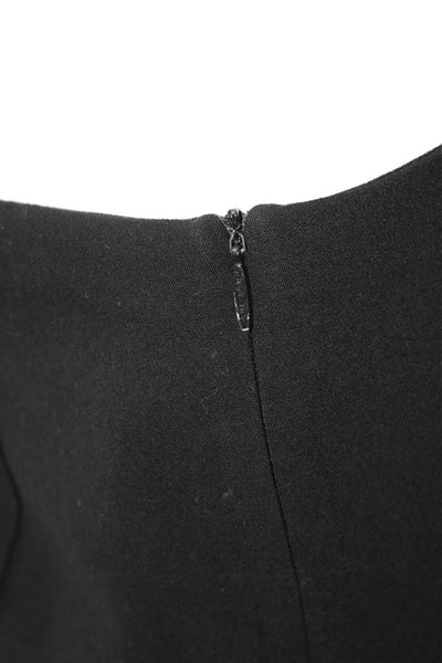 The Row Womens Ankle Pants Black Virgin Wool Zip Size 6