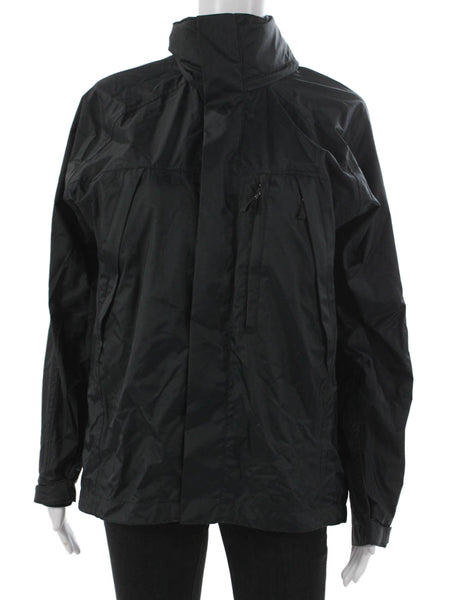 Ralph Lauren Golf Mens Windbreaker Jacket Black Nylon Zip Long Sleeve Size S