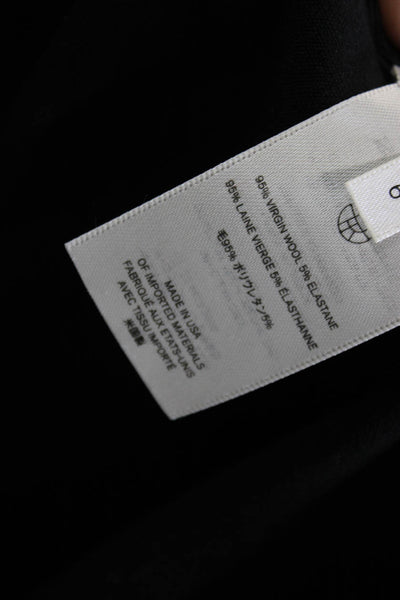 The Row Womens Ankle Pants Black Virgin Wool Zip Size 6