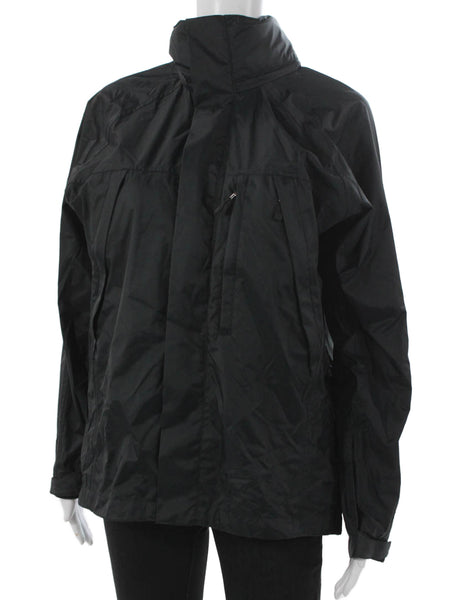Ralph Lauren Golf Mens Windbreaker Jacket Black Nylon Zip Long Sleeve Size S