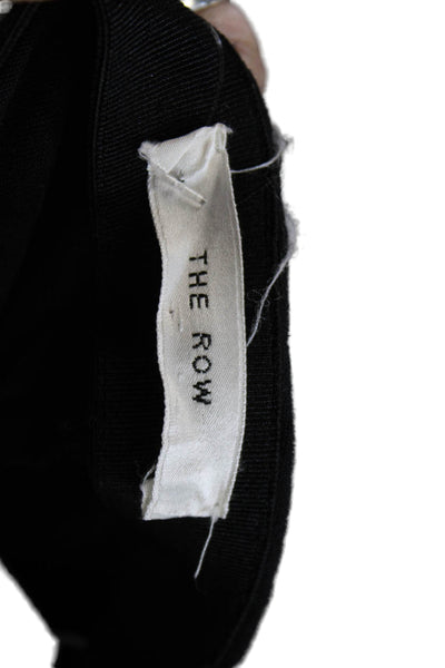 The Row Womens Ankle Pants Black Virgin Wool Zip Size 6