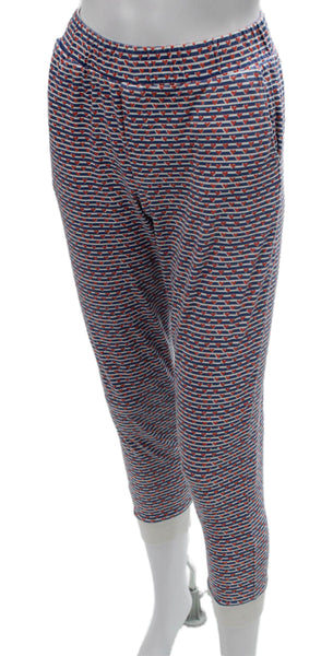 Joy Street Womens Capri Pants Blue Striped Cotton Pull On Spring Size XS