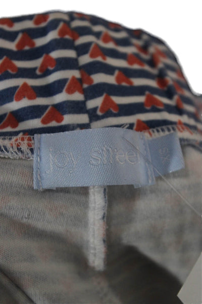 Joy Street Womens Capri Pants Blue Striped Cotton Pull On Spring Size XS