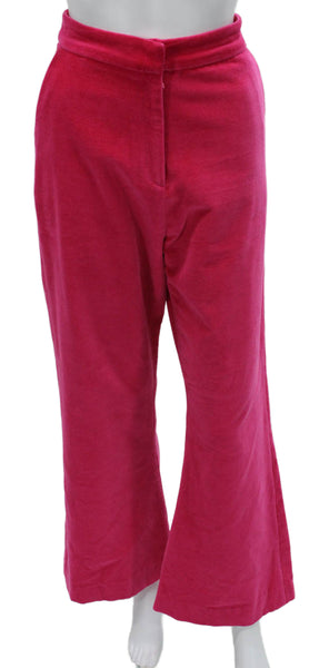 Cynthia Rowley Women Dress Pants Pink Cotton Zip Size 10