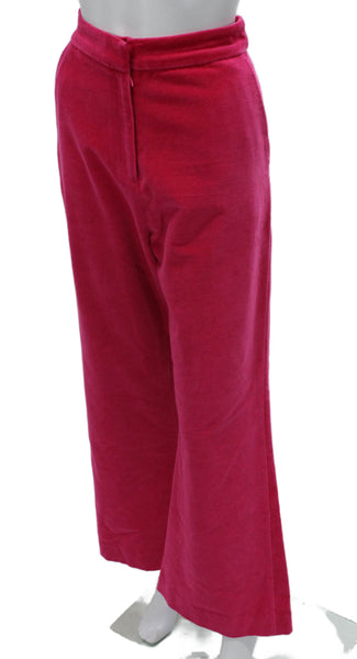 Cynthia Rowley Women Dress Pants Pink Cotton Zip Size 10