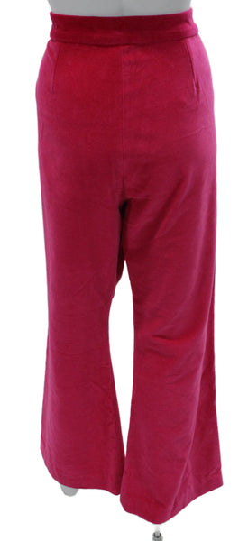 Cynthia Rowley Women Dress Pants Pink Cotton Zip Size 10